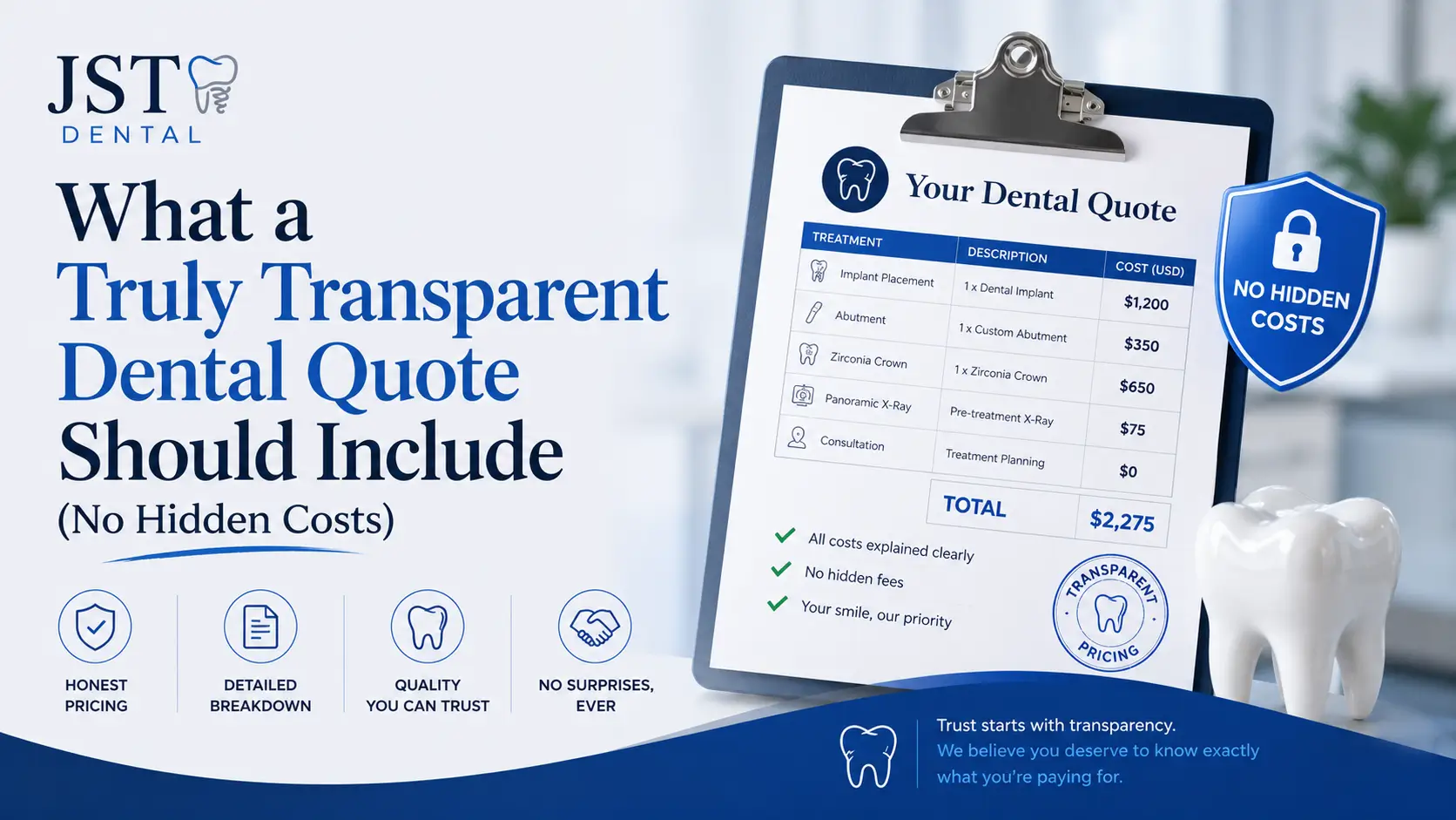 What a Truly Transparent Dental Quote Should Include (No Hidden Costs)